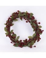 ΣΤΕΦΑΝΙ ΜΕ ΚΟΚΚΙΝΑ ΜΙΚΡΑ BERRIES , 50cm Eurolamp 600-46180
