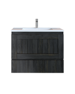 Έπιπλο Μπάνιου 90 εκ. Χρώμα Pine Dark με Νιπτήρα Sanitec Alba B 90