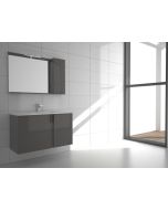 Σετ Έπιπλο Μπάνιου Βάση 100*43 εκ. Λάκα Μολυβί Γυαλιστερή -Νιπτήρας Linea 100-Καθρέπτης Hermes Savvopoulos Luxury Amazon 002