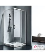 Καμπίνα ντουζιέρας Γωνιακής Εισόδου Corner Entry 100x80 (97-99 x 77-79 εκ), Starlet Clear Chrome CS10080T-100