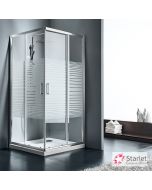 Καμπίνα ντουζιέρας Γωνιακής Εισόδου Corner Entry 80x80 (77-79 εκ.), Starlet  Stripes Chrome CS80S-100