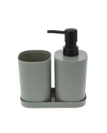 Σετ Μπάνιου από PP 3 Τεμαχίων Grey MRShome  DF-0057002