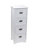 Συρταριέρα MDF με 4 Συρτάρια Λευκή 35x30x90cm MRShome  DS-1298000