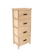 Συρταριέρα MDF με 4 Συρτάρια 37.5x27.5x86cm Μπεζ MRShome DS-1302000