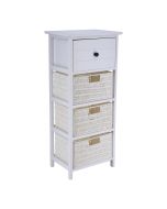 Συρταριέρα Λευκή MDF με 4 Συρτάρια 37.5x27.5x86cm MRShome DS-2216000