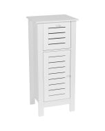 Έπιπλο MDF/Βελανιδιά με 1 Συρτάρι και 1 Ντουλάπι με Ράφι στο Εσωτερικό 36,5x30x83cm Λευκό MRShome DS-2226000