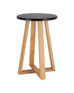 Σκαμπώ Bamboo Μαύρο/Μπεζ 30x30x43cm MRShome  DS-2673000