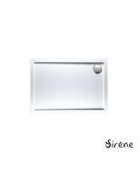 Ντουζιέρα Ακρυλική Παραλληλόγραμμη 100x70 extra-flat Φ90 Sirene White E10070-300