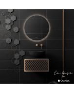 Orabella Wire 50 Λευκό/Χρυσό Προφίλ - Κρεμαστό Έπιπλο Μπάνιου για επικαθήμενο νιπτήρα με διπλό αποθηκευτικό χώρο F70173-70177