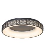 Πλαφονιέρα Οροφής Paper Fest Μαύρο 61xH10,5cm Led max 76w 4900lm CCT 3000-6000K Dimmable by Remote Control Sun Light FORTE-60-BK 