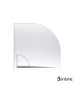 Ντουζιέρα Ημικυκλική Ακρυλική 80x80 Flow Φ90 Sirene White FQ8080-300