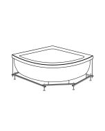 Πλαίσιο Ολικής Στήριξης Γωνιακής  Ακρυλικής Μπανιέρας 120*20 εκ. Sirene Modena FRC120 