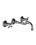 Horus Julia Victoria Julia Victoria Classic Collection - Wall Mounted 3 Hole Basin Set for Splashback - Polished Nickel 01.273-NB