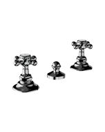 Horus Julia Victoria Julia Victoria Classic Collection - 3 Hole Bidet Set, Spray and Rim Fill Valves with Automatic Pop-up Waste - Polished Nickel 01.358-NB