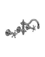 Horus Anthea Classic Collection - Wall Mounted 3 Hole Basin Set for Splashback - Chrome 06.272-CH