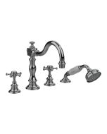 Horus Anthea Classic Collection - 4 Hole Deck Bath / Shower Set - Polished Nickel 06.466-NB