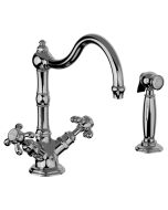 Horus Montmartre Classic Collection - Mono Kitchen Mixer with Deck Side Handspray / No Waste - Matt Nickel 07.123-NM