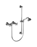 Horus Montmartre Classic Collection - Complete Wall Shower Mixer, with Rail, Handshower, Flexible - Polished Nickel 07.516-NB
