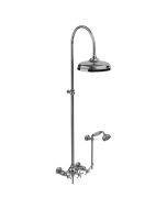 Horus Anthea Classic Collection - Complete Wall Shower Mixer Centers 175 ± 30 Mm, Showerhead Ø 220 Mm - Matt Nickel 10.544-NM