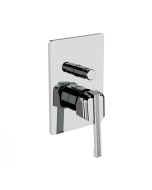 Horus Zéphyr Classic Collection - Concealed Wall Mounted Manual Mixing Shower Valve with Diverter - 2 Outlets - Satin Brass 16.701-LS