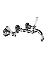 Horus Julia Victoria Julia Victoria Classic Collection - Wall Mounted 3 Hole Basin Set for Splashback - Chrome 19.273-CH