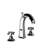 Horus Ascott Classic Collection - 3 Hole Basin Set High Spout with Pop-up Waste, Flexible Hoses - Matt Nickel 20.261-NM