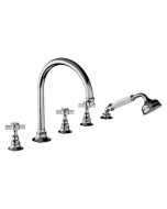 Horus Coventry Classic Collection - 5 Hole Deck Bath / Shower Set - Polished Nickel 28.467-NB