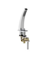 Horus Nouvelle Vague “part of Contemporary Collection - Deck Mounted Pull up Handset with Diverter & Flexible - Chrome 40.777-CH