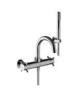 Horus Minoé Contemporary Collection - Complete Set : Complete Exposed Thermostatic Wall Bath-shower Mixer - Chrome 47.714-CH