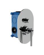 Horus Minoé Contemporary Collection - Concealed Wall Mounted Manual Mixing Shower Valve with Diverter - Satin Brass 49.701-LS