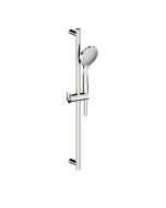 Horus Canopée Contemporary Collection - Shower Rail with Brass Handshower on Sliding Part and Flexible Hose - Matt Black 60.542-NO