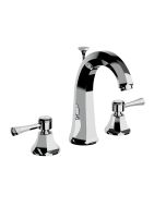Horus Ascott Classic Collection - 3 Hole Bassin Set High Spout with Pop-up Waste, Flexible Hoses - Matt Nickel 65.261-NM