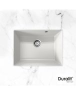 Νεροχύτης Κουζίνας Συνθετικός 60x50cm Υποκαθήμενος Ερμάριο 60cm White Duralit KZ060U-300