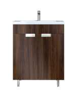 Έπιπλο Μπάνιου 55 εκ. με Νιπτήρα  Χρώμα Noce Lyrico Sanitec Lido 55