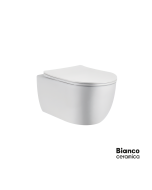 Λεκάνη Κρεμαστή ΜΑΥΑ/48,5 Rimless με κάλυμμα Slim Soft Close 9600SC, Bianco Ceramica White MY11000SC-300