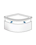 Ποδιά Γωνιακής Ακρυλικής Μπανιέρας 120*120cm Sirene Modena PC120/51 