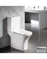 Λεκάνη Χαμηλής Πίεσης Κατωστόμια DELIA/65 Rimless με κάλυμμα Slim Soft Close 9500SC, Bianco Ceramica White SDL12000SC-300