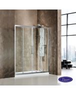 Συρόμενη διπλή πόρτα καμπίνας ντουζιέρας Primus Plus 190 ύψους 195εκ. ρυθμιζόμενη από 187 έως 191εκ. Devon Clean Glass Chrome SL2T190C-100