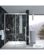 Συρόμενη πόρτα καμπίνας ντουζιέρας  Smooth 120 ύψους 200εκ.  ρυθμιζόμενη από 117 έως 121εκ. Devon Clean Glass Chrome SLM120C-100