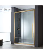 Συρόμενη πόρτα καμπίνας ντουζιέρας Noxx 100 ύψους 200εκ. ρυθμιζόμενη από 97 έως 99εκ. Devon Clean Glass AISI304 PVD Bronze Brushed SLN100C-221