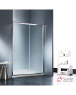 Συρόμενη πόρτα καμπίνας ντουζιέρας Starlet 130 ύψους 180εκ.  ρυθμιζόμενη από 127 έως 131εκ. Fabric Chrome SLS130F-100