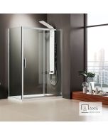 Συρόμενη πόρτα καμπίνας ντουζιέρας AXIS 100 ύψους 185εκ.  ρυθμιζόμενη από 97 έως 101εκ. Clean Glass Chrome SLX100C-100