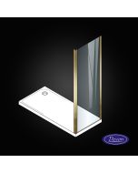Σταθερό πλαϊνό κρύσταλλο πόρτας ντουζιέρας NOXX Side Panel 80 ρυθμιζόμενη διάσταση από 77 έως 79εκ., Devon Clean Glass AISI304 PVD Brushed Gold SPN80C-211