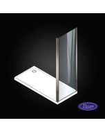 Σταθερό πλαϊνό κρύσταλλο πόρτας ντουζιέρας NOXX Side Panel 80 ρυθμιζόμενη διάσταση από 77 έως 79εκ., Devon Clean Glass AISI304 PVD Black Brushed SPN80C-411