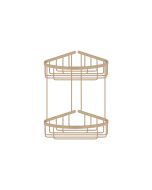 Sanco Shower Baskets Διπλή γωνιακή Θήκη Μόκα ματ 00009-M103