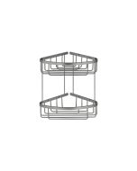 Sanco Shower Baskets Διπλή γωνιακή Θήκη PVD gun metal βουρτσιστό 00009-PVD-05BR