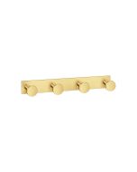 Sanco Bath Robe Hook & Door Stop Τετραπλό άγκιστρο PVD χρυσό ορείχαλκο βουρτσιστό 00684-PVD-02BR