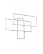 Κρεμαστό Φωτιστικό Πλαίσιο SP RETTANGOLO Λευκό 3000K Ideal Lux 253589