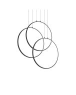 Κρεμαστό Φωτιστικό Πλαίσιο SP CERCHIO Μαύρο 3000K Ideal Lux 269337