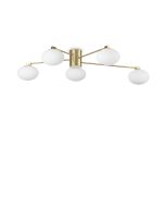 Φωτιστικό Οροφής HERMES PL5 D90 Ορείχαλκος Ideal Lux 288277